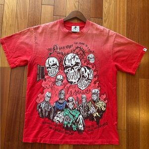 Warren Lotas Red Graphic Tee-Size L